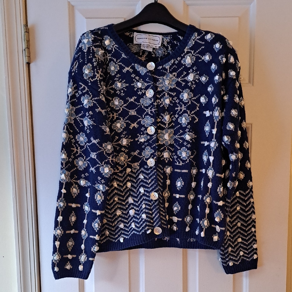 Origina Adrienne Vittadini Women's Blue Sweater